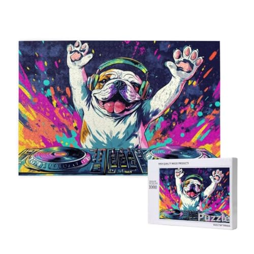 Hund Puzzle 3000 Teile Erwachsene, Groß Puzzle Farbe Muster Design, Holz Jigsaw 122x81cm Size mit Geschenkboxverpackung for Wanddeko Wohnzimmer, Geschenke für Frauen, Geschenke für Männer,Model858 von Dozsconz