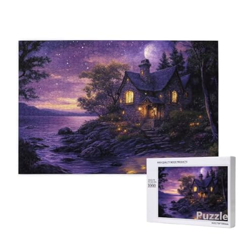 Kabine Puzzle 1000 Teile Erwachsene, Groß Puzzle Sternenhimmel Muster Design, Jigsaw 75x50cm Size mit Geschenkboxverpackung, Wanddeko Wohnzimmer, Geschenke für Frauen, Geschenke für Männer,Model712 von Dozsconz