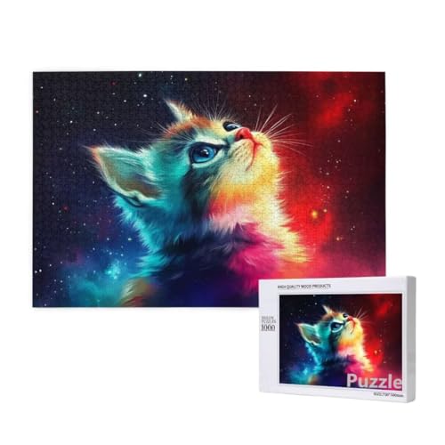 Katze Puzzle 1500 Teile Erwachsene, Groß Puzzle Fantasie Muster Design, Holz Jigsaw 87x57cm Size mit Geschenkboxverpackung for Wanddeko Wohnzimmer, Geschenke für Frauen, Geschenke für Männer,Model788 Katze Puzzle 1500 Teile Erwachsene, Groß Puzzle Fantasie Muster Design, Holz Jigsaw 87x57cm Size mit Geschenkboxverpackung for Wanddeko Wohnzimmer, Geschenke für Frauen, Geschenke für Männer,Model788 von Dozsconz