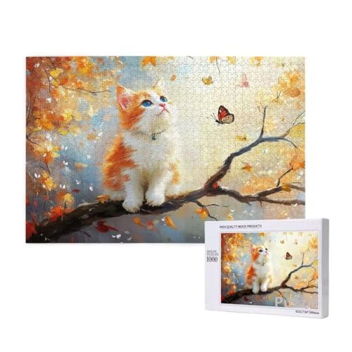 Katze Puzzle 1500 Teile Erwachsene, Groß Puzzle Schmetterling Muster Design, Jigsaw 87x57cm Size mit Geschenkboxverpackung, Wanddeko Wohnzimmer, Geschenke für Frauen, Geschenke für Männer,Model1250 Katze Puzzle 1500 Teile Erwachsene, Groß Puzzle Schmetterling Muster Design, Jigsaw 87x57cm Size mit Geschenkboxverpackung, Wanddeko Wohnzimmer, Geschenke für Frauen, Geschenke für Männer,Model1250 von Dozsconz