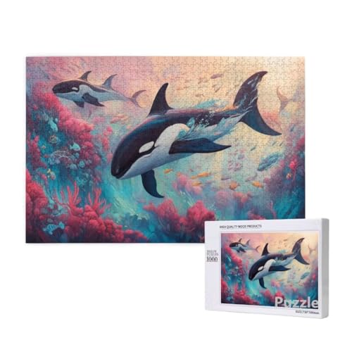 Killerwal Puzzle 2000 Teile Erwachsene, Groß Puzzle Koralle Muster Design, Jigsaw 99x70cm Size mit Geschenkboxverpackung, Wanddeko Wohnzimmer, Geschenke für Frauen, Geschenke für Männer,Model1480 von Dozsconz
