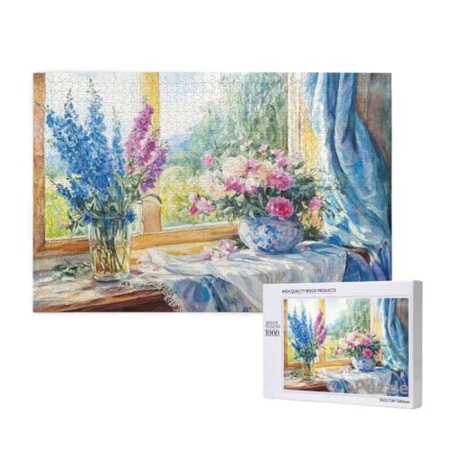 Lavendel Puzzle 3000 Teile Erwachsene, Groß Puzzle Blume Muster Design, Holz Jigsaw 122x81cm Size mit Geschenkboxverpackung, Wanddeko Wohnzimmer, Geschenke für Frauen, Geschenke für Männer,Model312 von Dozsconz