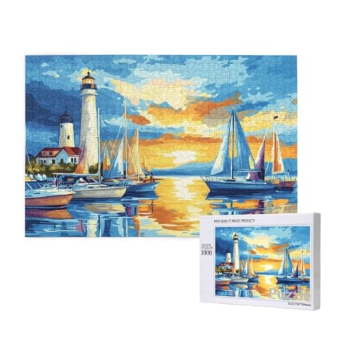 Leuchtturm Puzzle 1500 Teile Erwachsene, Groß Puzzle Segelboot Muster Design, Jigsaw 87x57cm Size mit Geschenkboxverpackung, Wanddeko Wohnzimmer, Geschenke für Frauen, Geschenke für Männer,Model1594 Leuchtturm Puzzle 1500 Teile Erwachsene, Groß Puzzle Segelboot Muster Design, Jigsaw 87x57cm Size mit Geschenkboxverpackung, Wanddeko Wohnzimmer, Geschenke für Frauen, Geschenke für Männer,Model1594 von Dozsconz