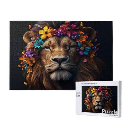 LöWe Puzzle 1000 Teile Erwachsene, Groß Puzzle Blume Muster Design, Holz Jigsaw 75x50cm Size mit Geschenkboxverpackung for Wanddeko Wohnzimmer, Geschenke für Frauen, Geschenke für Männer,Model1506 LöWe Puzzle 1000 Teile Erwachsene, Groß Puzzle Blume Muster Design, Holz Jigsaw 75x50cm Size mit Geschenkboxverpackung for Wanddeko Wohnzimmer, Geschenke für Frauen, Geschenke für Männer,Model1506 von Dozsconz