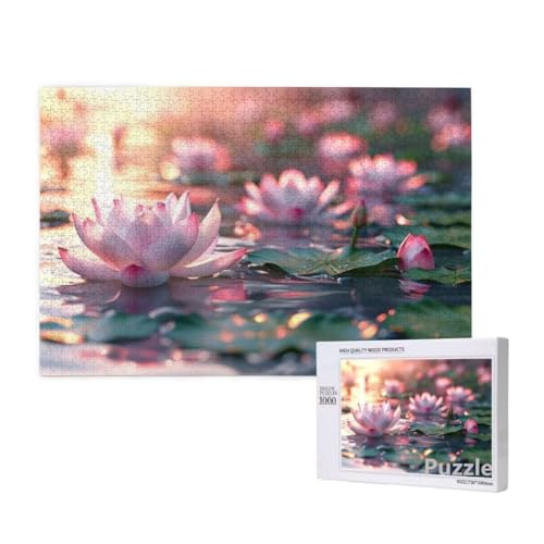 Lotus Puzzle 1000 Teile Erwachsene, Groß Puzzle Lotusblatt Muster Design, Holz Jigsaw 75x50cm Size mit Geschenkboxverpackung, Wanddeko Wohnzimmer, Geschenke für Frauen, Geschenke für Männer,Model1036 Lotus Puzzle 1000 Teile Erwachsene, Groß Puzzle Lotusblatt Muster Design, Holz Jigsaw 75x50cm Size mit Geschenkboxverpackung, Wanddeko Wohnzimmer, Geschenke für Frauen, Geschenke für Männer,Model1036 von Dozsconz
