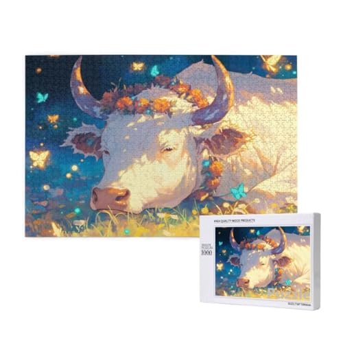 Ochse Puzzle 2000 Teile Erwachsene, Groß Puzzle Schmetterling Muster Design, Jigsaw 99x70cm Size mit Geschenkboxverpackung, Wanddeko Wohnzimmer, Geschenke für Frauen, Geschenke für Männer,Model568 von Dozsconz