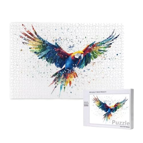 Papagei Puzzle 1000 Teile Erwachsene, Groß Puzzle Farbe Muster Design, Holz Jigsaw 75x50cm Size mit Geschenkboxverpackung for Wanddeko Wohnzimmer, Geschenke für Frauen, Geschenke für Männer,Model1558 Papagei Puzzle 1000 Teile Erwachsene, Groß Puzzle Farbe Muster Design, Holz Jigsaw 75x50cm Size mit Geschenkboxverpackung for Wanddeko Wohnzimmer, Geschenke für Frauen, Geschenke für Männer,Model1558 von Dozsconz