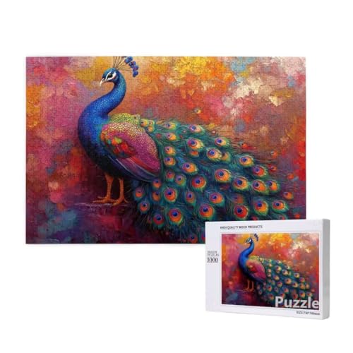 Pfau Puzzle 3000 Teile Erwachsene, Groß Puzzle Kunst Muster Design, Holz Jigsaw 122x81cm Size mit Geschenkboxverpackung for Wanddeko Wohnzimmer, Geschenke für Frauen, Geschenke für Männer,Model588 Pfau Puzzle 3000 Teile Erwachsene, Groß Puzzle Kunst Muster Design, Holz Jigsaw 122x81cm Size mit Geschenkboxverpackung for Wanddeko Wohnzimmer, Geschenke für Frauen, Geschenke für Männer,Model588 von Dozsconz
