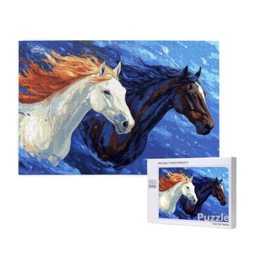 Pferd Puzzle 3000 Teile Erwachsene, Groß Puzzle Kunst Muster Design, Holz Jigsaw 122x81cm Size mit Geschenkboxverpackung for Wanddeko Wohnzimmer, Geschenke für Frauen, Geschenke für Männer,Model1110 Pferd Puzzle 3000 Teile Erwachsene, Groß Puzzle Kunst Muster Design, Holz Jigsaw 122x81cm Size mit Geschenkboxverpackung for Wanddeko Wohnzimmer, Geschenke für Frauen, Geschenke für Männer,Model1110 von Dozsconz