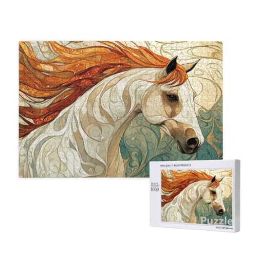Pferd Puzzle 3000 Teile Erwachsene, Groß Puzzle Tier Muster Design, Holz Jigsaw 122x81cm Size mit Geschenkboxverpackung for Wanddeko Wohnzimmer, Geschenke für Frauen, Geschenke für Männer,Model1248 Pferd Puzzle 3000 Teile Erwachsene, Groß Puzzle Tier Muster Design, Holz Jigsaw 122x81cm Size mit Geschenkboxverpackung for Wanddeko Wohnzimmer, Geschenke für Frauen, Geschenke für Männer,Model1248 von Dozsconz