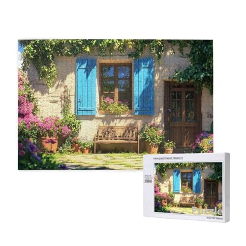 Puzzle 1000 Teile Erwachsene, Architektur Puzzle Blume Muster Design, Groß Jigsaw 75x50cm Size mit Geschenkboxverpackung, Wanddeko Wohnzimmer, Geschenke für Frauen, Geschenke für Männer,Model787 von Dozsconz