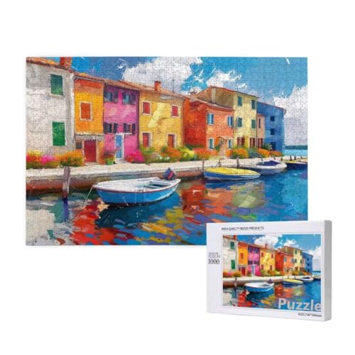 Puzzle 1000 Teile Erwachsene, Architektur Puzzle Boot Muster Design, Groß Jigsaw 75x50cm Size mit Geschenkboxverpackung, Wanddeko Wohnzimmer, Geschenke für Frauen, Geschenke für Männer,Model1505 Puzzle 1000 Teile Erwachsene, Architektur Puzzle Boot Muster Design, Groß Jigsaw 75x50cm Size mit Geschenkboxverpackung, Wanddeko Wohnzimmer, Geschenke für Frauen, Geschenke für Männer,Model1505 von Dozsconz