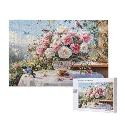 Puzzle 1000 Teile Erwachsene, Blume Puzzle Vogel Muster Design, Groß Holz Jigsaw 75x50cm Size mit Geschenkboxverpackung for Wanddeko Wohnzimmer, Geschenke für Frauen, Geschenke für Männer,Model1189 Puzzle 1000 Teile Erwachsene, Blume Puzzle Vogel Muster Design, Groß Holz Jigsaw 75x50cm Size mit Geschenkboxverpackung for Wanddeko Wohnzimmer, Geschenke für Frauen, Geschenke für Männer,Model1189 von Dozsconz