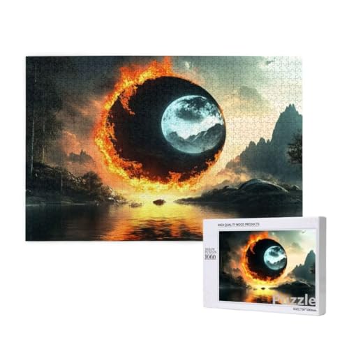 Puzzle 1000 Teile Erwachsene, Fantasie Puzzle Mond Muster Design, Groß Holz Jigsaw 75x50cm Size mit Geschenkboxverpackung, Wanddeko Wohnzimmer, Geschenke für Frauen, Geschenke für Männer,Model1361 Puzzle 1000 Teile Erwachsene, Fantasie Puzzle Mond Muster Design, Groß Holz Jigsaw 75x50cm Size mit Geschenkboxverpackung, Wanddeko Wohnzimmer, Geschenke für Frauen, Geschenke für Männer,Model1361 von Dozsconz