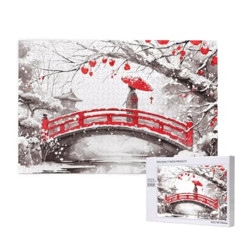 Puzzle 1000 Teile Erwachsene, Japan Puzzle Schneeszene Muster Design, Groß Holz Jigsaw 75x50cm Size mit Geschenkboxverpackung, Wanddeko Wohnzimmer, Geschenke für Frauen, Geschenke für Männer,Model29 Puzzle 1000 Teile Erwachsene, Japan Puzzle Schneeszene Muster Design, Groß Holz Jigsaw 75x50cm Size mit Geschenkboxverpackung, Wanddeko Wohnzimmer, Geschenke für Frauen, Geschenke für Männer,Model29 von Dozsconz