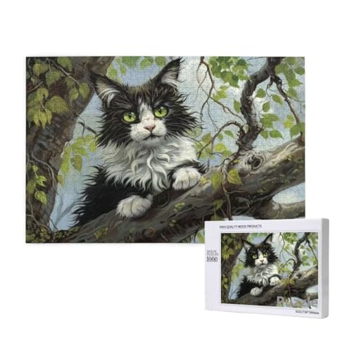 Puzzle 1000 Teile Erwachsene, Katze Puzzle Baum Muster Design, Groß Holz Jigsaw 75x50cm Size mit Geschenkboxverpackung for Wanddeko Wohnzimmer, Geschenke für Frauen, Geschenke für Männer,Model263 Puzzle 1000 Teile Erwachsene, Katze Puzzle Baum Muster Design, Groß Holz Jigsaw 75x50cm Size mit Geschenkboxverpackung for Wanddeko Wohnzimmer, Geschenke für Frauen, Geschenke für Männer,Model263 von Dozsconz