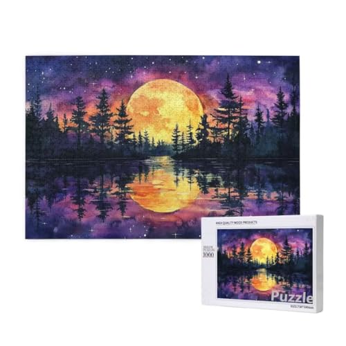 Puzzle 1000 Teile Erwachsene, Mond Puzzle See Muster Design, Groß Holz Jigsaw 75x50cm Size mit Geschenkboxverpackung for Wanddeko Wohnzimmer, Geschenke für Frauen, Geschenke für Männer,Model1673 Puzzle 1000 Teile Erwachsene, Mond Puzzle See Muster Design, Groß Holz Jigsaw 75x50cm Size mit Geschenkboxverpackung for Wanddeko Wohnzimmer, Geschenke für Frauen, Geschenke für Männer,Model1673 von Dozsconz