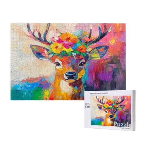 Puzzle 1000 Teile Erwachsene, REH Puzzle Blume Muster Design, Groß Holz Jigsaw 75x50cm Size mit Geschenkboxverpackung for Wanddeko Wohnzimmer, Geschenke für Frauen, Geschenke für Männer,Model1577 Puzzle 1000 Teile Erwachsene, REH Puzzle Blume Muster Design, Groß Holz Jigsaw 75x50cm Size mit Geschenkboxverpackung for Wanddeko Wohnzimmer, Geschenke für Frauen, Geschenke für Männer,Model1577 von Dozsconz