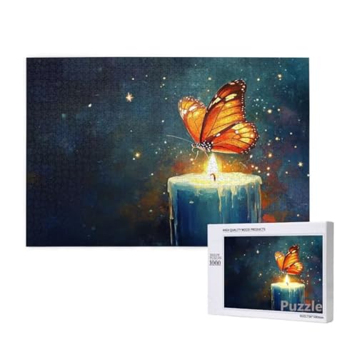 Puzzle 1000 Teile Erwachsene, Schmetterling Puzzle Kerze Muster Design, Groß Jigsaw 75x50cm Size mit Geschenkboxverpackung, Wanddeko Wohnzimmer, Geschenke für Frauen, Geschenke für Männer,Model331 Puzzle 1000 Teile Erwachsene, Schmetterling Puzzle Kerze Muster Design, Groß Jigsaw 75x50cm Size mit Geschenkboxverpackung, Wanddeko Wohnzimmer, Geschenke für Frauen, Geschenke für Männer,Model331 von Dozsconz