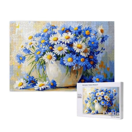 Puzzle 1500 Teile Erwachsene, Blume Puzzle Kunst Muster Design, Groß Holz Jigsaw 87x57cm Size mit Geschenkboxverpackung for Wanddeko Wohnzimmer, Geschenke für Frauen, Geschenke für Männer,Model953 von Dozsconz