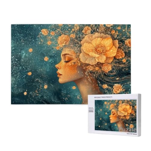 Puzzle 1500 Teile Erwachsene, Frau Puzzle Sternenhimmel Muster Design, Groß Jigsaw 87x57cm Size mit Geschenkboxverpackung, Wanddeko Wohnzimmer, Geschenke für Frauen, Geschenke für Männer,Model275 von Dozsconz