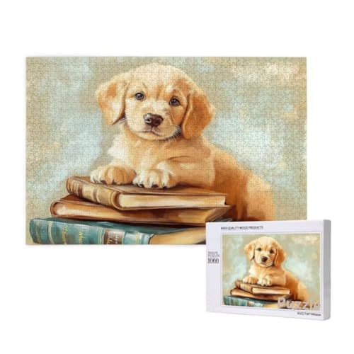 Puzzle 1500 Teile Erwachsene, Hund Puzzle Buch Muster Design, Groß Holz Jigsaw 87x57cm Size mit Geschenkboxverpackung for Wanddeko Wohnzimmer, Geschenke für Frauen, Geschenke für Männer,Model1537 Puzzle 1500 Teile Erwachsene, Hund Puzzle Buch Muster Design, Groß Holz Jigsaw 87x57cm Size mit Geschenkboxverpackung for Wanddeko Wohnzimmer, Geschenke für Frauen, Geschenke für Männer,Model1537 von Dozsconz