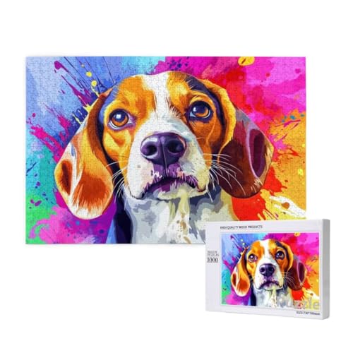 Puzzle 1500 Teile Erwachsene, Hund Puzzle Tier Muster Design, Groß Holz Jigsaw 87x57cm Size mit Geschenkboxverpackung for Wanddeko Wohnzimmer, Geschenke für Frauen, Geschenke für Männer,Model1583 Puzzle 1500 Teile Erwachsene, Hund Puzzle Tier Muster Design, Groß Holz Jigsaw 87x57cm Size mit Geschenkboxverpackung for Wanddeko Wohnzimmer, Geschenke für Frauen, Geschenke für Männer,Model1583 von Dozsconz