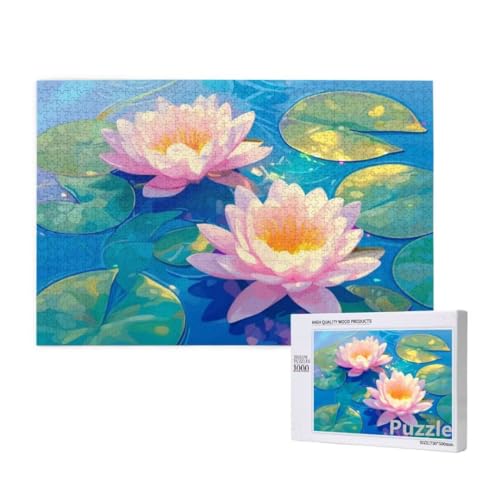 Puzzle 1500 Teile Erwachsene, Lotus Puzzle Lotusblatt Muster Design, Groß Holz Jigsaw 87x57cm Size mit Geschenkboxverpackung, Wanddeko Wohnzimmer, Geschenke für Frauen, Geschenke für Männer,Model809 Puzzle 1500 Teile Erwachsene, Lotus Puzzle Lotusblatt Muster Design, Groß Holz Jigsaw 87x57cm Size mit Geschenkboxverpackung, Wanddeko Wohnzimmer, Geschenke für Frauen, Geschenke für Männer,Model809 von Dozsconz
