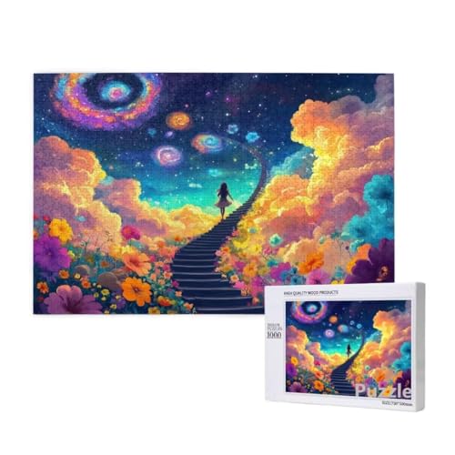 Puzzle 1500 Teile Erwachsene, MäDchen Puzzle Sternenhimmel Muster Design, Groß Jigsaw 87x57cm Size mit Geschenkboxverpackung, Wanddeko Wohnzimmer, Geschenke für Frauen, Männer Geschenke,Model1025 von Dozsconz