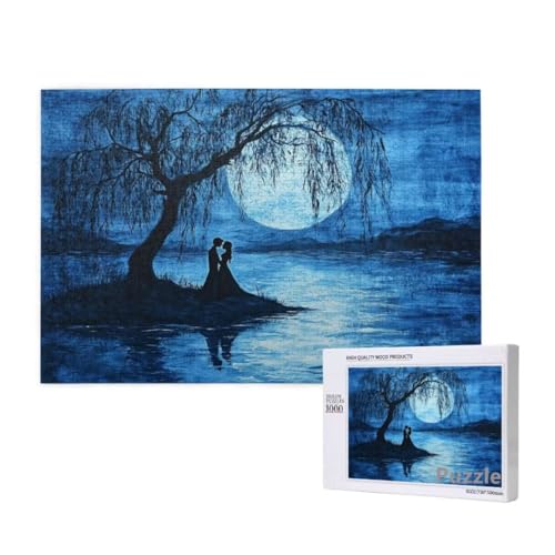 Puzzle 1500 Teile Erwachsene, Paar Puzzle Mond Muster Design, Groß Holz Jigsaw 87x57cm Size mit Geschenkboxverpackung for Wanddeko Wohnzimmer, Geschenke für Frauen, Geschenke für Männer,Model253 Puzzle 1500 Teile Erwachsene, Paar Puzzle Mond Muster Design, Groß Holz Jigsaw 87x57cm Size mit Geschenkboxverpackung for Wanddeko Wohnzimmer, Geschenke für Frauen, Geschenke für Männer,Model253 von Dozsconz