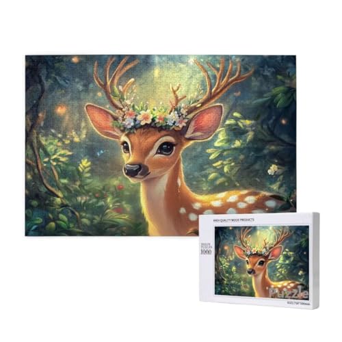 Puzzle 1500 Teile Erwachsene, REH Puzzle Tier Muster Design, Groß Holz Jigsaw 87x57cm Size mit Geschenkboxverpackung for Wanddeko Wohnzimmer, Geschenke für Frauen, Geschenke für Männer,Model391 Puzzle 1500 Teile Erwachsene, REH Puzzle Tier Muster Design, Groß Holz Jigsaw 87x57cm Size mit Geschenkboxverpackung for Wanddeko Wohnzimmer, Geschenke für Frauen, Geschenke für Männer,Model391 von Dozsconz