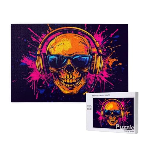 Puzzle 1500 Teile Erwachsene, Skeleton Puzzle KopfhöRer Muster Design, Groß Jigsaw 87x57cm Size mit Geschenkboxverpackung, Wanddeko Wohnzimmer, Geschenke für Frauen, Geschenke für Männer,Model1683 Puzzle 1500 Teile Erwachsene, Skeleton Puzzle KopfhöRer Muster Design, Groß Jigsaw 87x57cm Size mit Geschenkboxverpackung, Wanddeko Wohnzimmer, Geschenke für Frauen, Geschenke für Männer,Model1683 von Dozsconz