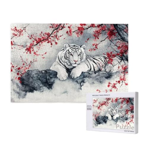 Puzzle 1500 Teile Erwachsene, Tiger Puzzle Blume Muster Design, Groß Holz Jigsaw 87x57cm Size mit Geschenkboxverpackung for Wanddeko Wohnzimmer, Geschenke für Frauen, Geschenke für Männer,Model1633 Puzzle 1500 Teile Erwachsene, Tiger Puzzle Blume Muster Design, Groß Holz Jigsaw 87x57cm Size mit Geschenkboxverpackung for Wanddeko Wohnzimmer, Geschenke für Frauen, Geschenke für Männer,Model1633 von Dozsconz