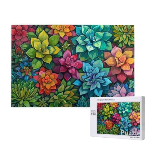 Puzzle 1500 Teile Erwachsene, anlage Puzzle Farbe Muster Design, Groß Holz Jigsaw 87x57cm Size mit Geschenkboxverpackung for Wanddeko Wohnzimmer, Geschenke für Frauen, Geschenke für Männer,Model907 von Dozsconz