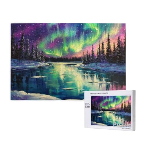 Puzzle 2000 Teile Erwachsene, Aurora Puzzle See Muster Design, Groß Holz Jigsaw 99x70cm Size mit Geschenkboxverpackung for Wanddeko Wohnzimmer, Geschenke für Frauen, Geschenke für Männer,Model1241 Puzzle 2000 Teile Erwachsene, Aurora Puzzle See Muster Design, Groß Holz Jigsaw 99x70cm Size mit Geschenkboxverpackung for Wanddeko Wohnzimmer, Geschenke für Frauen, Geschenke für Männer,Model1241 von Dozsconz