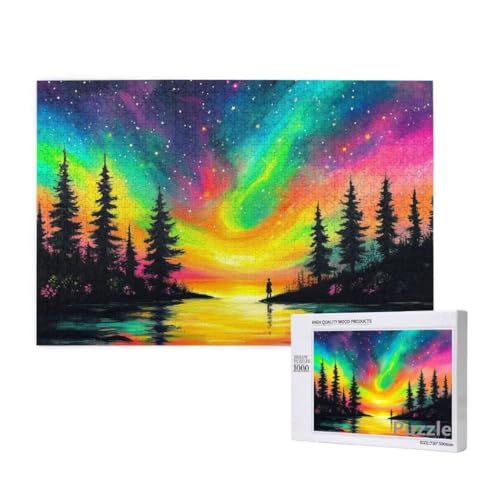 Puzzle 2000 Teile Erwachsene, Aurora Puzzle Sternenhimmel Muster Design, Groß Jigsaw 99x70cm Size mit Geschenkboxverpackung, Wanddeko Wohnzimmer, Geschenke für Frauen, Geschenke für Männer,Model359 von Dozsconz
