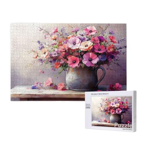 Puzzle 2000 Teile Erwachsene, Blume Puzzle Rosa Muster Design, Groß Holz Jigsaw 99x70cm Size mit Geschenkboxverpackung for Wanddeko Wohnzimmer, Geschenke für Frauen, Geschenke für Männer,Model1615 Puzzle 2000 Teile Erwachsene, Blume Puzzle Rosa Muster Design, Groß Holz Jigsaw 99x70cm Size mit Geschenkboxverpackung for Wanddeko Wohnzimmer, Geschenke für Frauen, Geschenke für Männer,Model1615 von Dozsconz