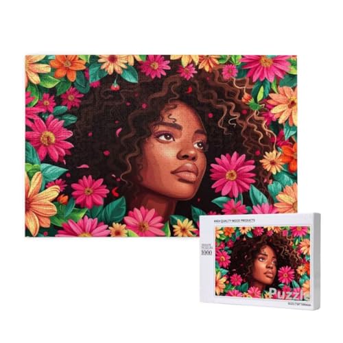 Puzzle 2000 Teile Erwachsene, Frau Puzzle Blume Muster Design, Groß Holz Jigsaw 99x70cm Size mit Geschenkboxverpackung for Wanddeko Wohnzimmer, Geschenke für Frauen, Geschenke für Männer,Model1527 Puzzle 2000 Teile Erwachsene, Frau Puzzle Blume Muster Design, Groß Holz Jigsaw 99x70cm Size mit Geschenkboxverpackung for Wanddeko Wohnzimmer, Geschenke für Frauen, Geschenke für Männer,Model1527 von Dozsconz