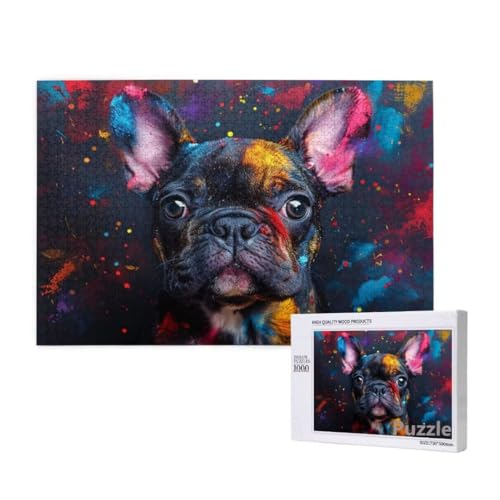 Puzzle 2000 Teile Erwachsene, Hund Puzzle Niedlich Muster Design, Groß Holz Jigsaw 99x70cm Size mit Geschenkboxverpackung for Wanddeko Wohnzimmer, Geschenke für Frauen, Geschenke für Männer,Model71 von Dozsconz