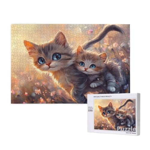 Puzzle 2000 Teile Erwachsene, Katze Puzzle Blume Muster Design, Groß Holz Jigsaw 99x70cm Size mit Geschenkboxverpackung for Wanddeko Wohnzimmer, Geschenke für Frauen, Geschenke für Männer,Model1313 Puzzle 2000 Teile Erwachsene, Katze Puzzle Blume Muster Design, Groß Holz Jigsaw 99x70cm Size mit Geschenkboxverpackung for Wanddeko Wohnzimmer, Geschenke für Frauen, Geschenke für Männer,Model1313 von Dozsconz