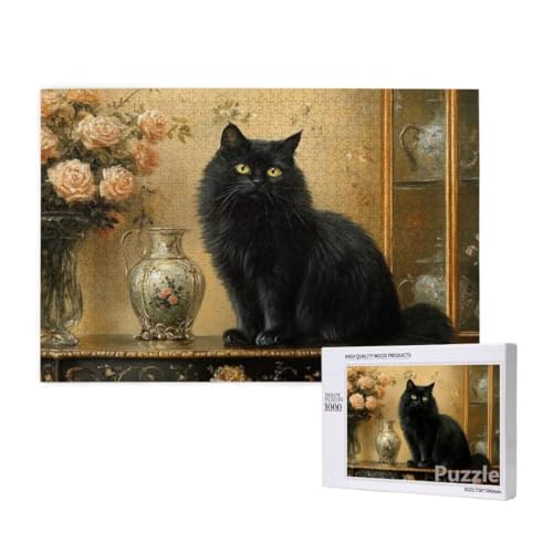 Puzzle 2000 Teile Erwachsene, Katze Puzzle Vase Muster Design, Groß Holz Jigsaw 99x70cm Size mit Geschenkboxverpackung for Wanddeko Wohnzimmer, Geschenke für Frauen, Geschenke für Männer,Model207 Puzzle 2000 Teile Erwachsene, Katze Puzzle Vase Muster Design, Groß Holz Jigsaw 99x70cm Size mit Geschenkboxverpackung for Wanddeko Wohnzimmer, Geschenke für Frauen, Geschenke für Männer,Model207 von Dozsconz