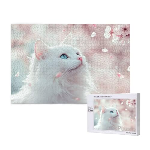Puzzle 2000 Teile Erwachsene, Katze Puzzle Weiß Muster Design, Groß Holz Jigsaw 99x70cm Size mit Geschenkboxverpackung for Wanddeko Wohnzimmer, Geschenke für Frauen, Geschenke für Männer,Model1647 Puzzle 2000 Teile Erwachsene, Katze Puzzle Weiß Muster Design, Groß Holz Jigsaw 99x70cm Size mit Geschenkboxverpackung for Wanddeko Wohnzimmer, Geschenke für Frauen, Geschenke für Männer,Model1647 von Dozsconz