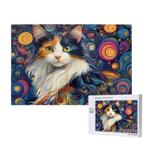 Puzzle 2000 Teile Erwachsene, Katze Puzzle abstrakt Muster Design, Groß Holz Jigsaw 99x70cm Size mit Geschenkboxverpackung, Wanddeko Wohnzimmer, Geschenke für Frauen, Geschenke für Männer,Model365 Puzzle 2000 Teile Erwachsene, Katze Puzzle abstrakt Muster Design, Groß Holz Jigsaw 99x70cm Size mit Geschenkboxverpackung, Wanddeko Wohnzimmer, Geschenke für Frauen, Geschenke für Männer,Model365 von Dozsconz