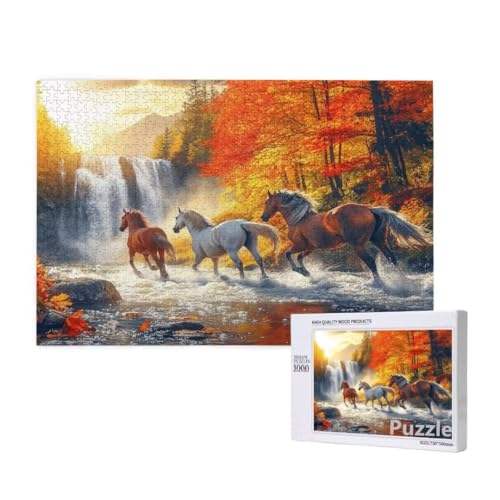 Puzzle 2000 Teile Erwachsene, Pferd Puzzle Fallen Muster Design, Groß Holz Jigsaw 99x70cm Size mit Geschenkboxverpackung for Wanddeko Wohnzimmer, Geschenke für Frauen, Geschenke für Männer,Model659 Puzzle 2000 Teile Erwachsene, Pferd Puzzle Fallen Muster Design, Groß Holz Jigsaw 99x70cm Size mit Geschenkboxverpackung for Wanddeko Wohnzimmer, Geschenke für Frauen, Geschenke für Männer,Model659 von Dozsconz