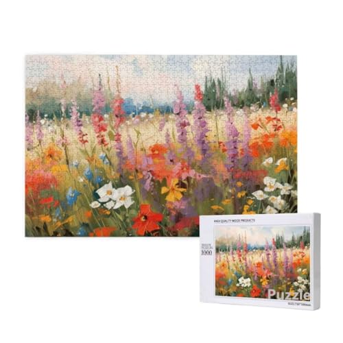 Puzzle 2000 Teile Erwachsene, anlage Puzzle Blume Muster Design, Groß Holz Jigsaw 99x70cm Size mit Geschenkboxverpackung for Wanddeko Wohnzimmer, Geschenke für Frauen, Geschenke für Männer,Model1089 von Dozsconz