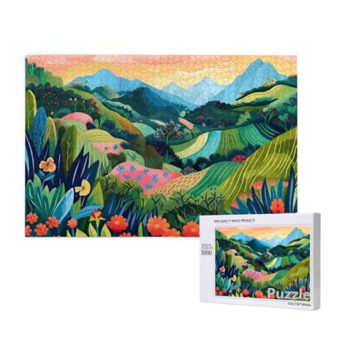 Puzzle 2000 Teile Erwachsene, anlage Puzzle Landschaft Muster Design, Groß Jigsaw 99x70cm Size mit Geschenkboxverpackung, Wanddeko Wohnzimmer, Geschenke für Frauen, Geschenke für Männer,Model507 von Dozsconz