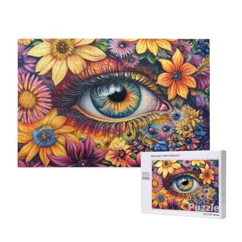 Puzzle 3000 Teile Erwachsene, Auge Puzzle Blume Muster Design, Groß Holz Jigsaw 122x81cm Size mit Geschenkboxverpackung for Wanddeko Wohnzimmer, Geschenke für Frauen, Geschenke für Männer,Model747 Puzzle 3000 Teile Erwachsene, Auge Puzzle Blume Muster Design, Groß Holz Jigsaw 122x81cm Size mit Geschenkboxverpackung for Wanddeko Wohnzimmer, Geschenke für Frauen, Geschenke für Männer,Model747 von Dozsconz