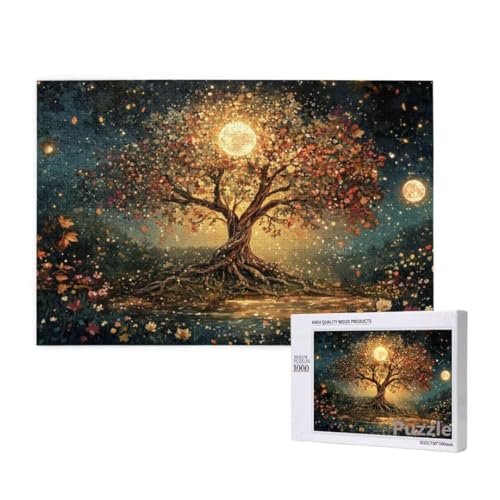Puzzle 3000 Teile Erwachsene, Baum Puzzle Sternenhimmel Muster Design, Groß Jigsaw 122x81cm Size mit Geschenkboxverpackung, Wanddeko Wohnzimmer, Geschenke für Frauen, Geschenke für Männer,Model345 von Dozsconz