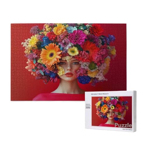Puzzle 3000 Teile Erwachsene, Blume Puzzle Frau Muster Design, Groß Holz Jigsaw 122x81cm Size mit Geschenkboxverpackung for Wanddeko Wohnzimmer, Geschenke für Frauen, Geschenke für Männer,Model279 Puzzle 3000 Teile Erwachsene, Blume Puzzle Frau Muster Design, Groß Holz Jigsaw 122x81cm Size mit Geschenkboxverpackung for Wanddeko Wohnzimmer, Geschenke für Frauen, Geschenke für Männer,Model279 von Dozsconz