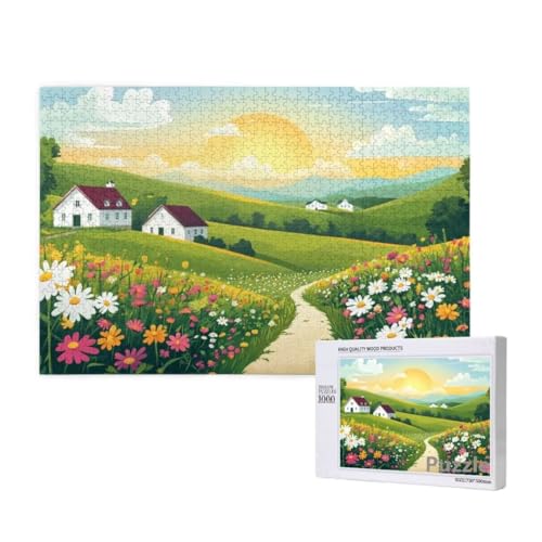 Puzzle 3000 Teile Erwachsene, Blume Puzzle Sonnenuntergang Muster Design, Groß Jigsaw 122x81cm Size mit Geschenkboxverpackung, Wanddeko Wohnzimmer, Geschenke für Frauen, Männer Geschenke,Model399 von Dozsconz